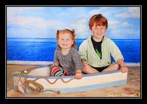 kids in a boat photo